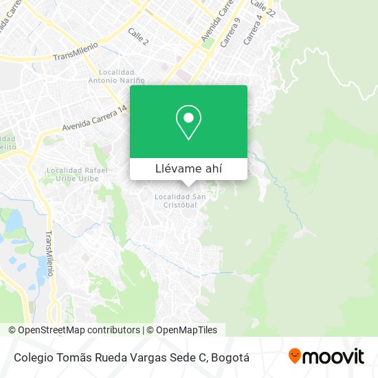 Mapa de Colegio Tomãs Rueda Vargas Sede C