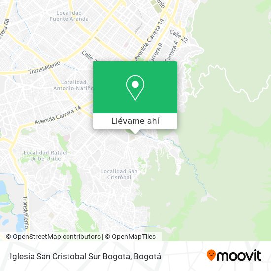 Mapa de Iglesia San Cristobal Sur Bogota