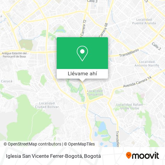 Mapa de Iglesia San Vicente Ferrer-Bogotá