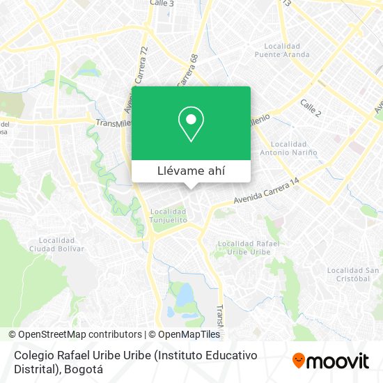 Mapa de Colegio Rafael Uribe Uribe (Instituto Educativo Distrital)