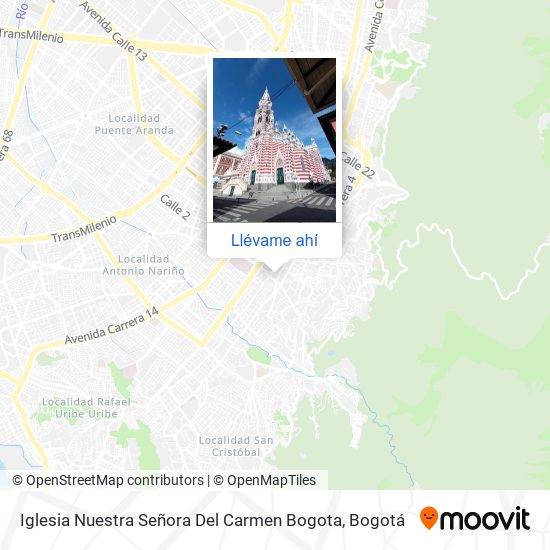 Mapa de Iglesia Nuestra Señora Del Carmen Bogota