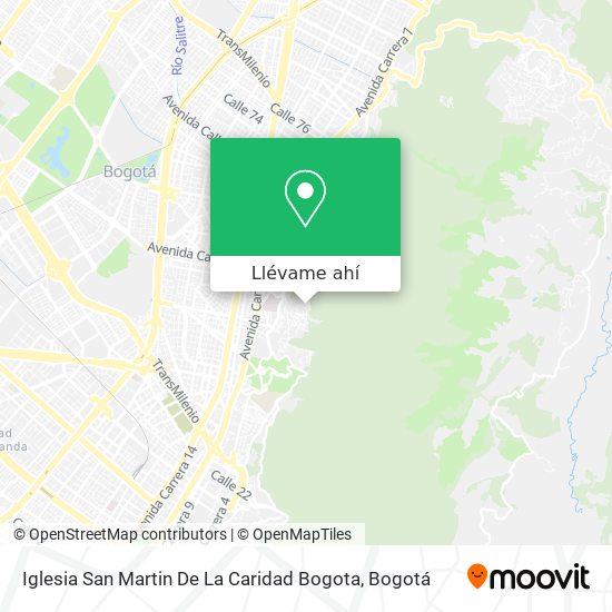 Mapa de Iglesia San Martin De La Caridad Bogota
