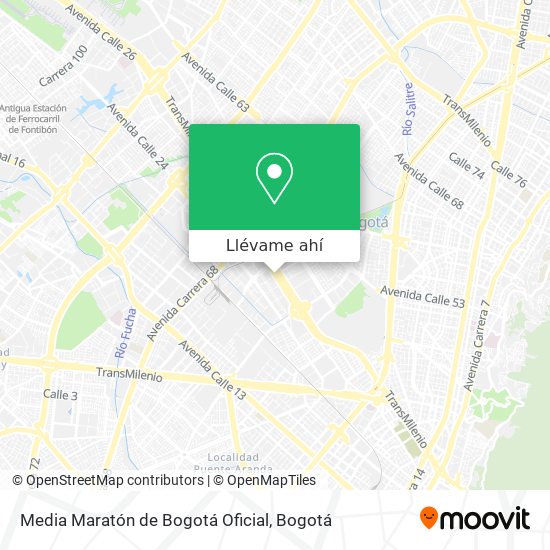 Mapa de Media Maratón de Bogotá Oficial