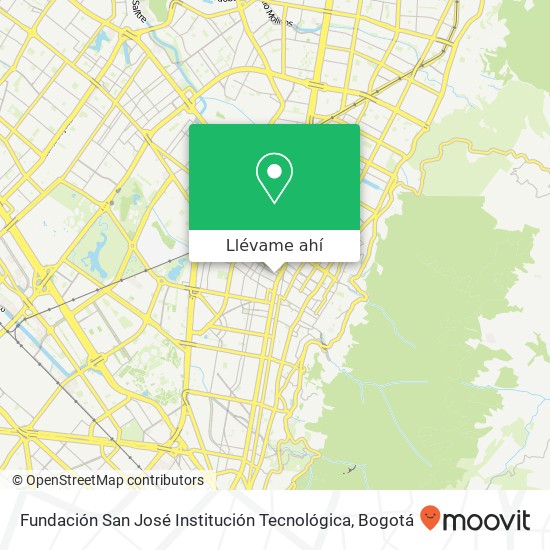 Mapa de Fundación San José Institución Tecnológica