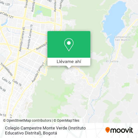 Mapa de Colegio Campestre Monte Verde (Instituto Educativo Distrital)