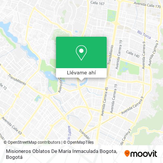 Mapa de Misioneros Oblatos De María Inmaculada Bogota