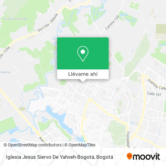 Mapa de Iglesia Jesus  Siervo De Yahveh-Bogotá