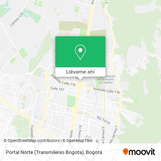 Mapa de Portal Norte (Transmilenio Bogota)