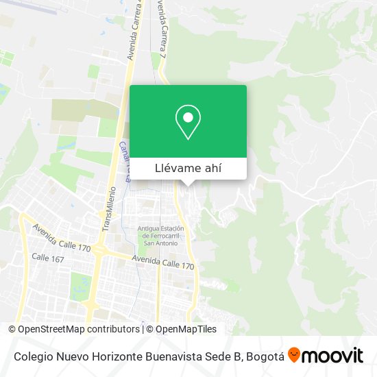 Mapa de Colegio Nuevo Horizonte Buenavista Sede B