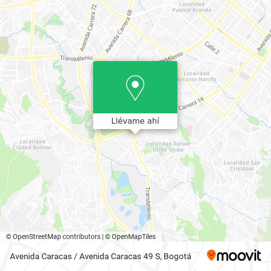 Mapa de Avenida Caracas / Avenida Caracas 49 S