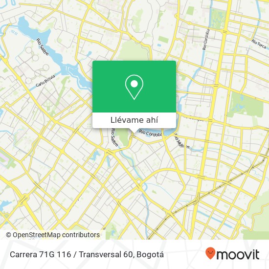 Mapa de Carrera 71G 116 / Transversal 60