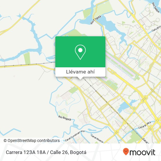 Mapa de Carrera 123A 18A / Calle 26