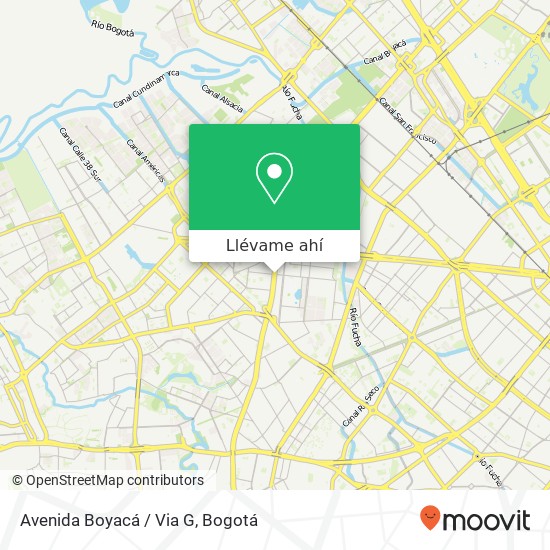 Mapa de Avenida Boyacá / Via G