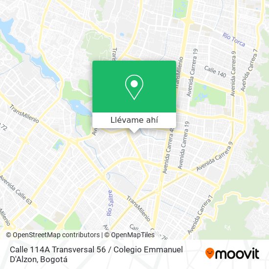 Mapa de Calle 114A Transversal 56 / Colegio Emmanuel D'Alzon