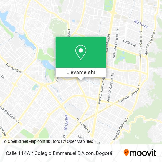 Mapa de Calle 114A / Colegio Emmanuel D'Alzon