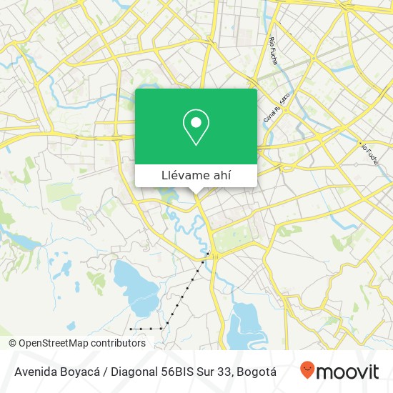 Mapa de Avenida Boyacá / Diagonal 56BIS Sur 33