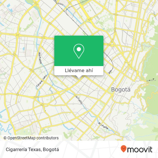 Mapa de Cigarrería Texas