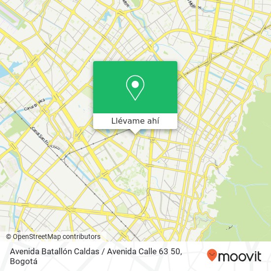 Mapa de Avenida Batallón Caldas / Avenida Calle 63 50