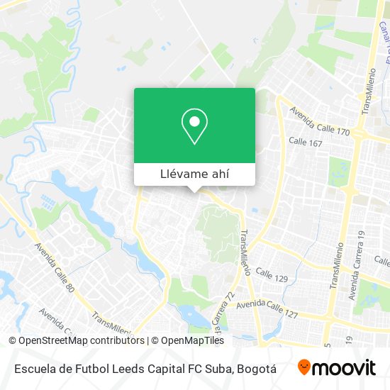 Mapa de Escuela de Futbol Leeds Capital FC Suba