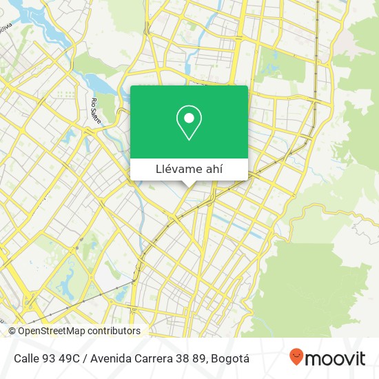 Mapa de Calle 93 49C / Avenida Carrera 38 89