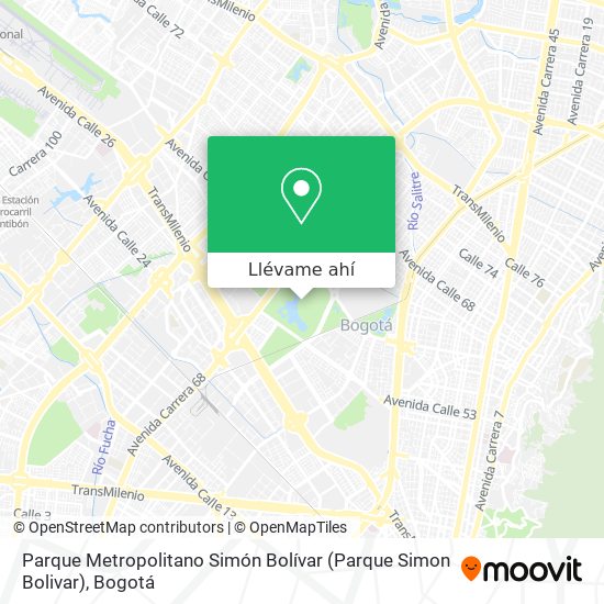 Mapa de Parque Metropolitano Simón Bolívar (Parque Simon Bolivar)