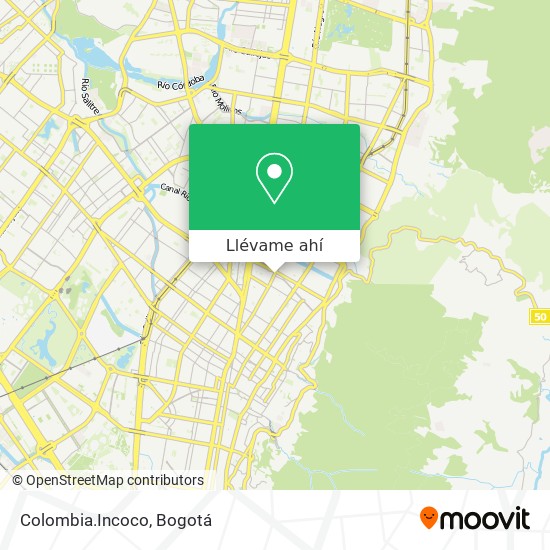 Mapa de Colombia.Incoco