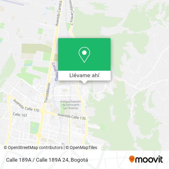 Mapa de Calle 189A / Calle 189A 24