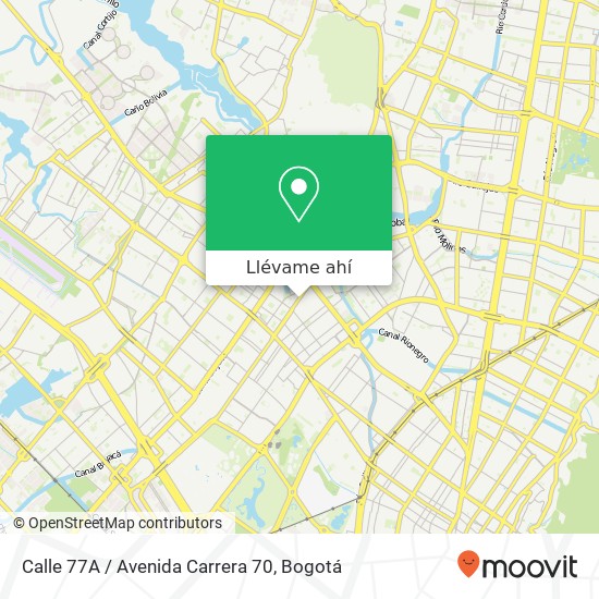 Mapa de Calle 77A / Avenida Carrera 70
