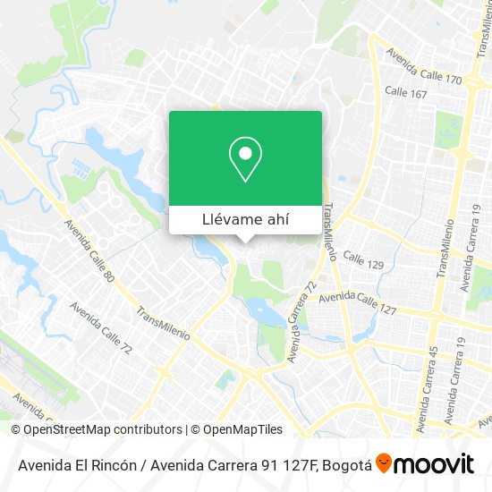 Mapa de Avenida El Rincón / Avenida Carrera 91 127F