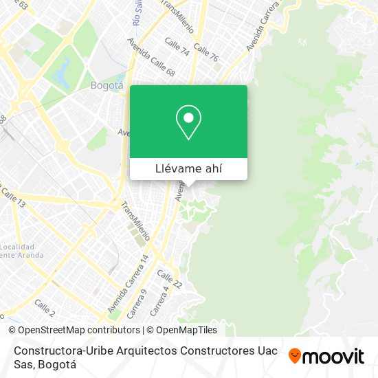 Mapa de Constructora-Uribe Arquitectos Constructores Uac Sas
