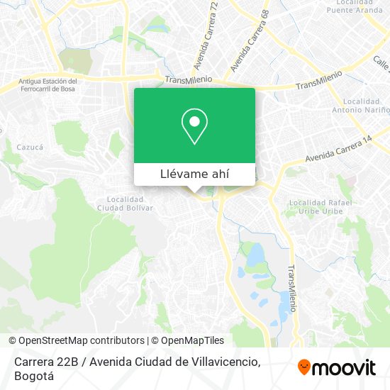 Mapa de Carrera 22B / Avenida Ciudad de Villavicencio