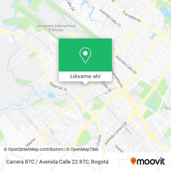 Mapa de Carrera 87C / Avenida Calle 22 87C