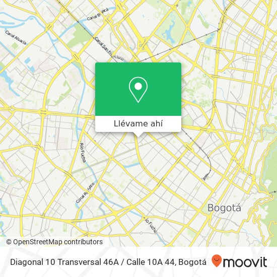 Mapa de Diagonal 10 Transversal 46A / Calle 10A 44