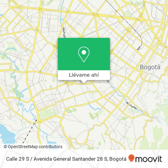 Mapa de Calle 29 S / Avenida General Santander 28 S