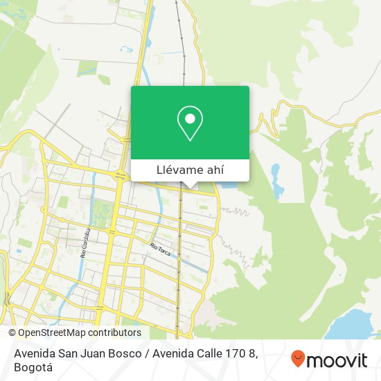 Mapa de Avenida San Juan Bosco / Avenida Calle 170 8