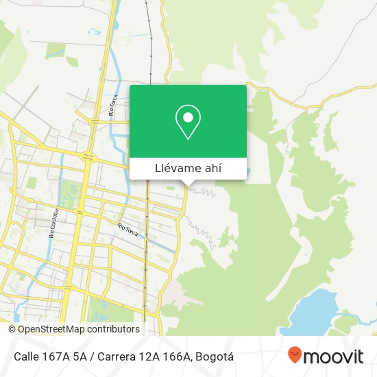 Mapa de Calle 167A 5A / Carrera 12A 166A