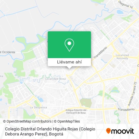 Mapa de Colegio Distrital Orlando Higuita Rojas (Colegio Debora Arango Perez)