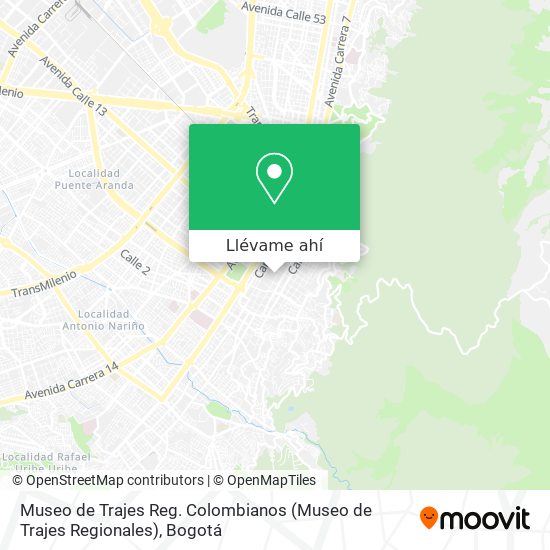 Mapa de Museo de Trajes Reg. Colombianos (Museo de Trajes Regionales)