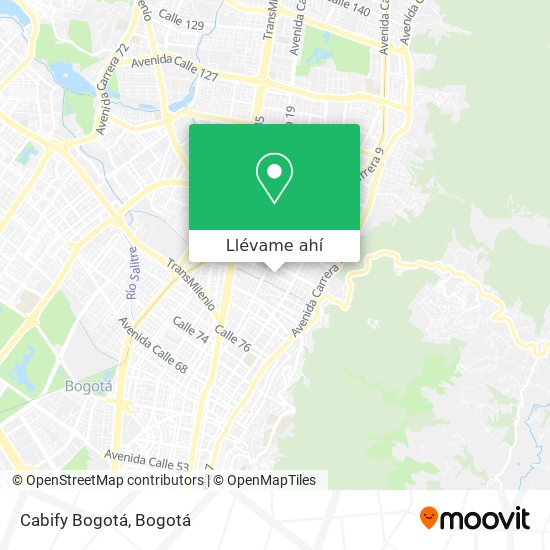 Mapa de Cabify Bogotá