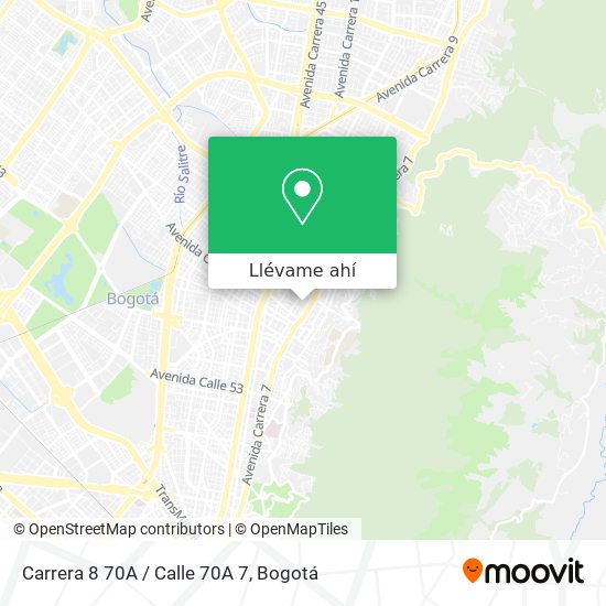 Mapa de Carrera 8 70A / Calle 70A 7