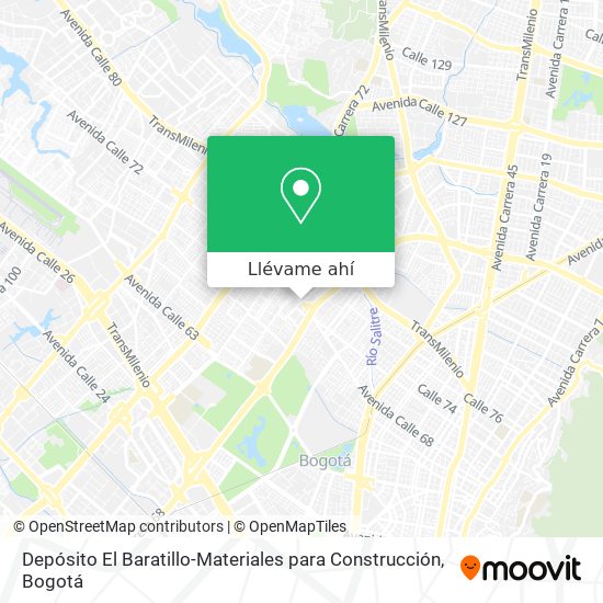 Mapa de Depósito El Baratillo-Materiales para Construcción