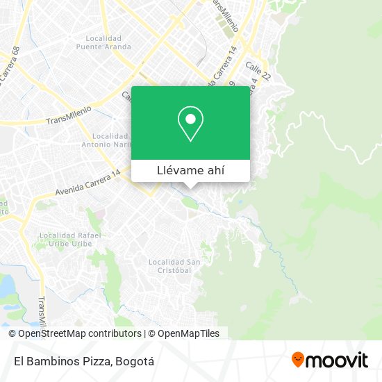 Mapa de El Bambinos Pizza