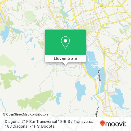 Mapa de Diagonal 71F Sur Transversal 18IBIS / Transversal 18J Diagonal 71F S
