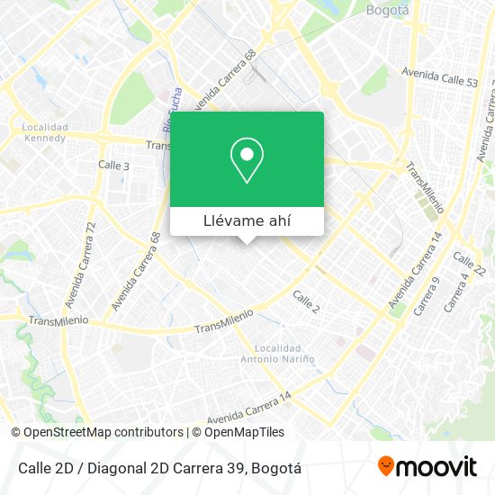 Mapa de Calle 2D / Diagonal 2D Carrera 39