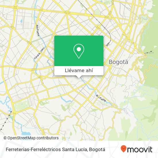 Mapa de Ferreterias-Ferreléctricos Santa Lucía