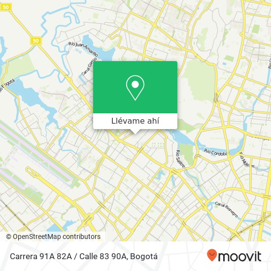 Mapa de Carrera 91A 82A / Calle 83 90A