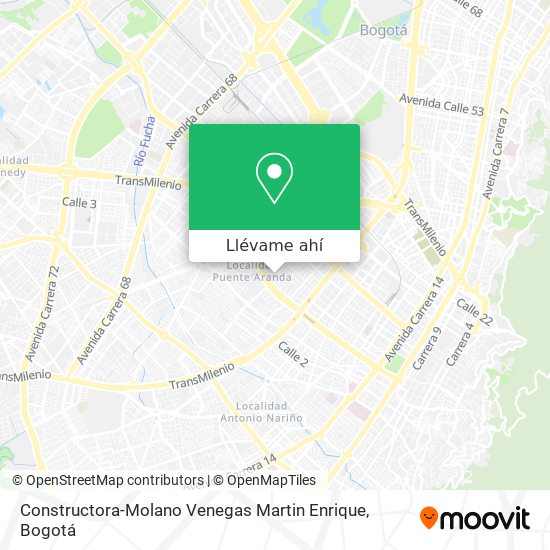 Mapa de Constructora-Molano Venegas Martin Enrique