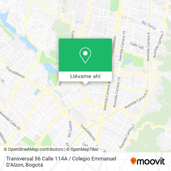 Mapa de Transversal 56 Calle 114A / Colegio Emmanuel D'Alzon