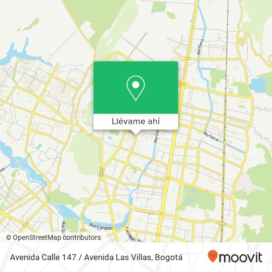 Mapa de Avenida Calle 147 / Avenida Las Villas