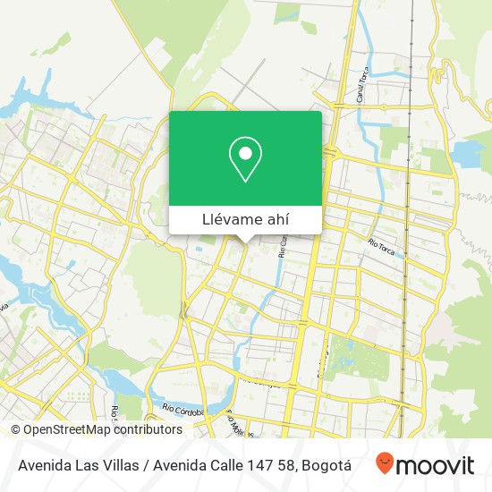 Mapa de Avenida Las Villas / Avenida Calle 147 58